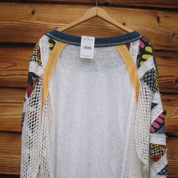 NWT Free People We the Free Serengeti Mixed Media Top - Picture 10 of 13